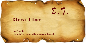 Diera Tibor névjegykártya